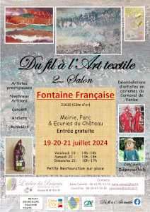 Du fil  l'art textile Fontaine Franaise 2024
