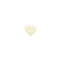 Bouton coeur blanc
