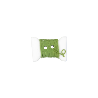 Bouton bobine fil vert feuille