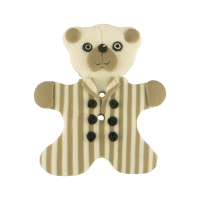 Bouton en forme de nounours Shabby chic beige