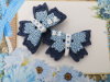 Bouton gros papillon marine et Lazuli