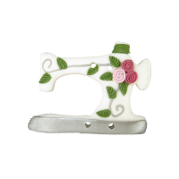 Bouton machine à coudre blanche