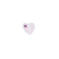 Bouton petit coeur rose pale