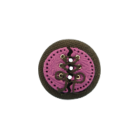 Bouton rond noir et violet 30mm