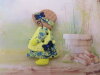 Bouton fille Sunbonnet Millefiori