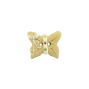 Bouton papillon beige