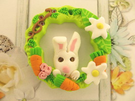 Déco Lapin vert anis