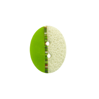 Bouton ovale vert et blanc