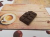 Bouton tablette chocolat marron