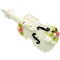 Bouton violon blanc