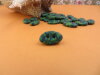 Bouton ovale 10mm motif forêt