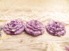 Bouton rose de 20mm marbré violet