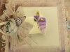 Bouton tête de licorne violette