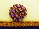 Bouton grande Fleur violet