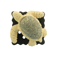 Bouton tortue d'eau grise