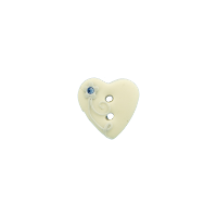 Bouton coeur blanc