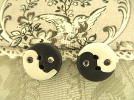 Bouton rond ying-yang