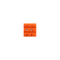 Bouton carré orange