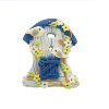 Bouton cabane oiseau bleu