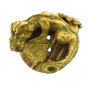 Bouton dragon doré