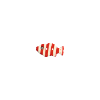 Bouton petit poisson rouge et blanc