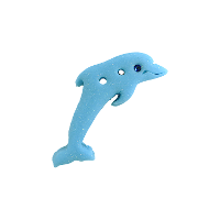 Bouton dauphin bleu