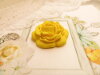 Bouton grosse rose 34mm jaune