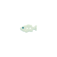 Bouton petit poisson bleu ciel