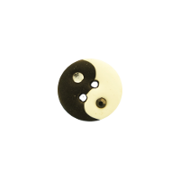 Bouton rond ying-yang