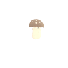 Bouton champignon blanc et chapeau gris