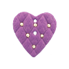 Bouton coeur violet