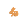 Bouton petit lapin marron