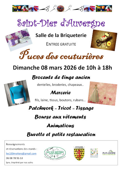 Puces des couturi�res, St Dier d'Auvergne 2026