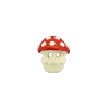 Bouton champignon rouge et blanc