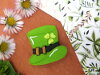 Bouton chapeau st Patrick