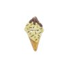 Bouton cornet de glace pistache
