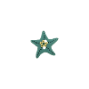 Bouton étoile de mer bleu