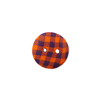 Bouton rond motif tarten orange violet