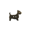 Bouton Scottish Terrier noir