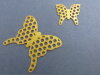 Décos dentelles papillons dorées confetti