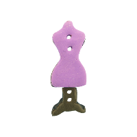 Bouton mannequin couture violet