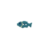 Bouton petit poisson bleu