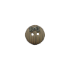 Bouton rond marron noeud noir 18mm