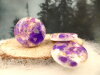 Bouton tige fleur brillante imitation amethyste violet