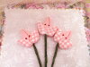 Bouton tulipe rose motif pied de poule