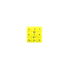 Bouton carré jaune
