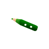 Bouton crayon de couleur vert