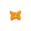 Bouton papillon orange