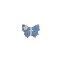 Bouton petit papillon bleu