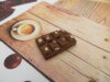 Bouton tablette chocolat noisette
